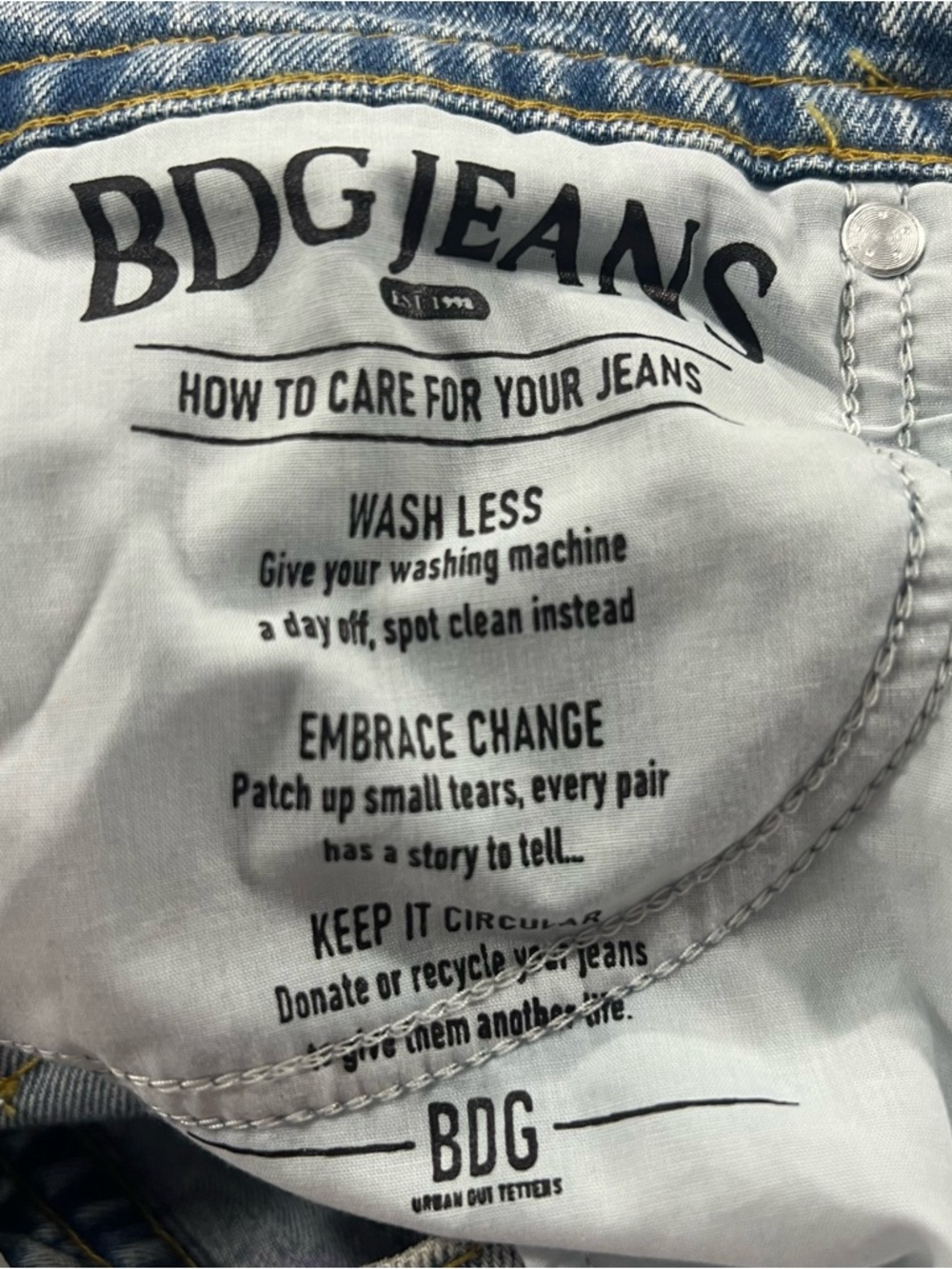 BDG Kayla LowRider Jeans Low Rise Slouchy Boyfriend Vintage Blue 26 - Picture 9 of 14